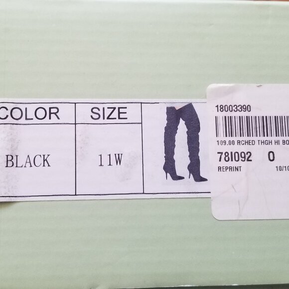 NADIA X FTF RUCHED THIGH HI BOOTS 11W - Picture 2 of 5